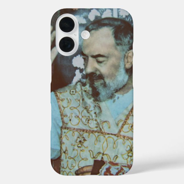 Saint Padre Pio iPhone 16 Hülle (Rückseite)