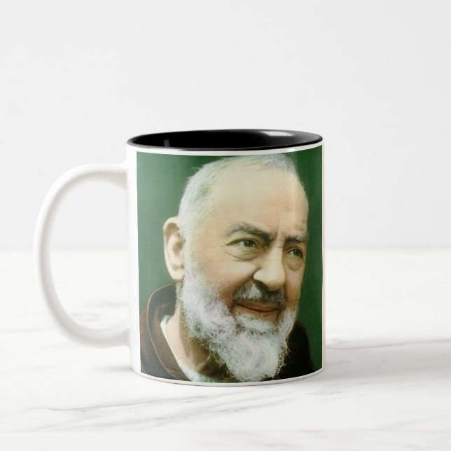 Saint Padre Pio Photo Mug (Gauche)