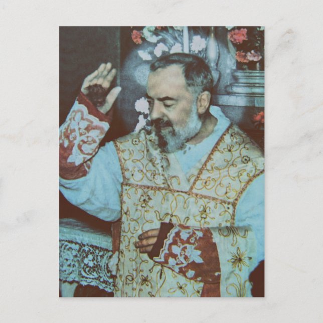Saint Padre Pio Postkarte (Vorderseite)
