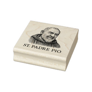 Saint Padre Pio Traditionelles Gravieren Gummistempel