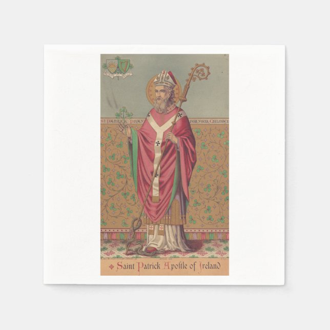 Saint Patrick Apostle von Irland Serviette (Vorderseite)