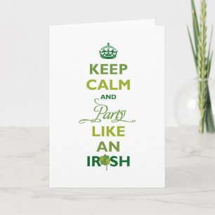 Saint Patrick Behielt Ruhe und Party wie ein Irin Karte