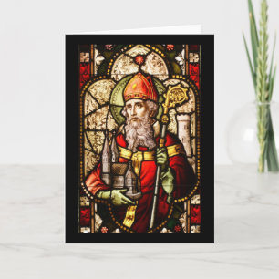 Saint Patrick Bild auf festem Glas Feiertagskarte