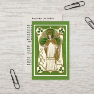 Saint Patrick Carte Sainte avec Belle Prière