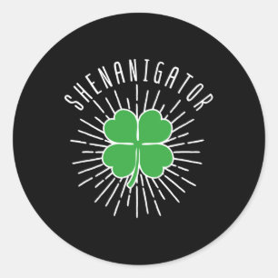 Saint Patrick Day Ireland Green Kleeblatt Irish Sh Runder Aufkleber