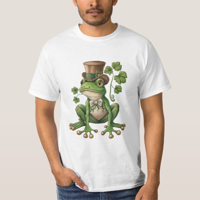 Saint Patrick - Frösche Hut T-Shirt (Vorderseite)