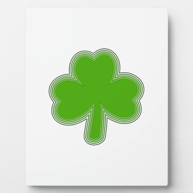 Saint-Patrick-Kleeblatt Zeichnend Fotoplatte (Vorderseite)