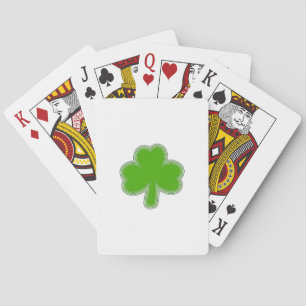 Saint-Patrick-Kleeblatt Zeichnend Spielkarten