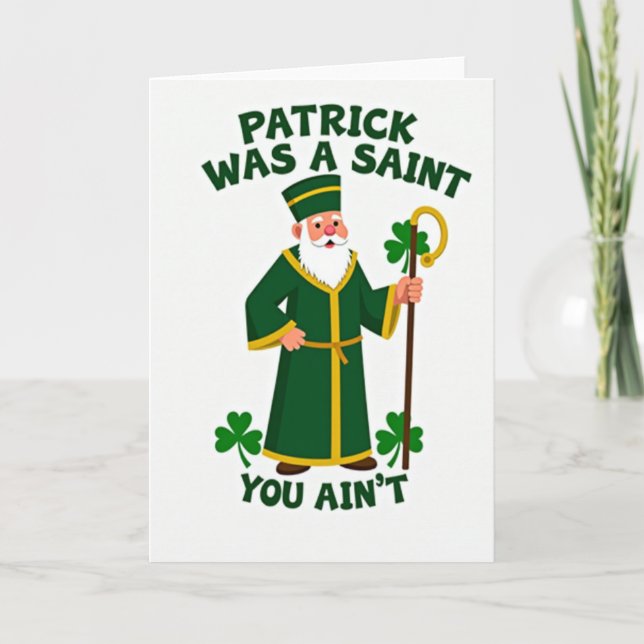 Saint Patrick Pattern Card Karte (Vorderseite)