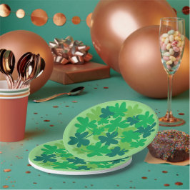 Saint Patrick’s Day Shamrock Green Paper Plates Pappteller