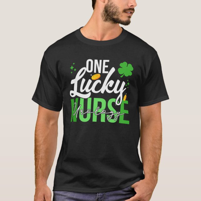 Saint Patrick s Day Urology Nurse One Lucky Nurse T-Shirt (Vorderseite)