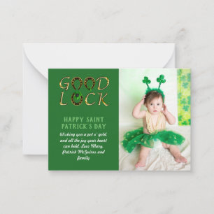 Saint Patrick Salutation BUDGET Carte photo
