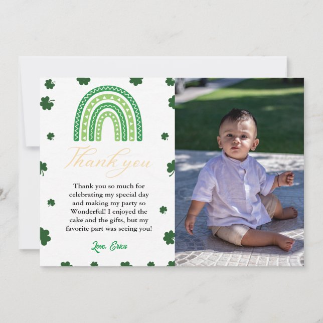 Saint Patrick Shamrock Anniversaire Carte de remer (Devant)