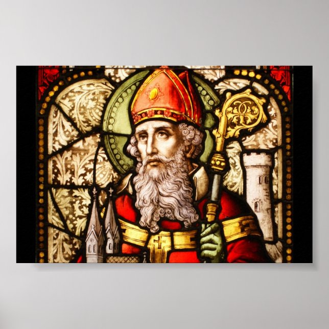 Saint Patrick Vintag gestettetes Glasbild Poster (Vorne)