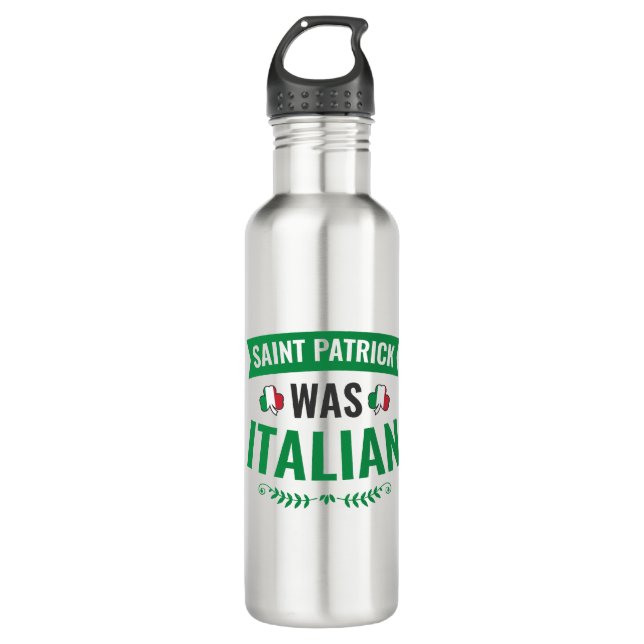 Saint Patrick war der italienische St Patricks Day Edelstahlflasche (Vorderseite)