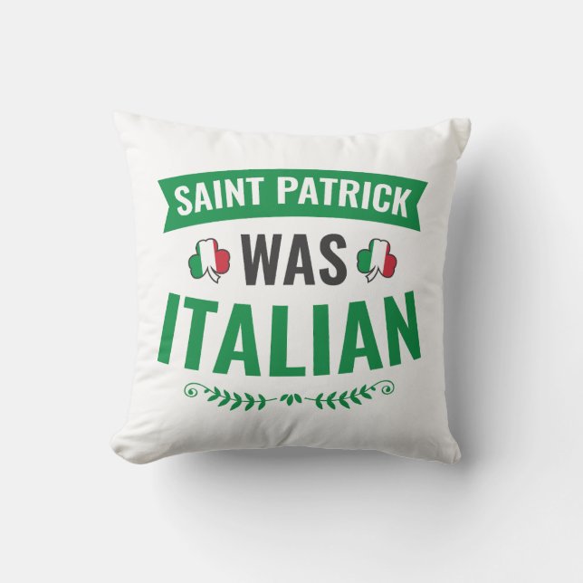 Saint Patrick war der italienische St Patricks Day Kissen (Vorderseite)