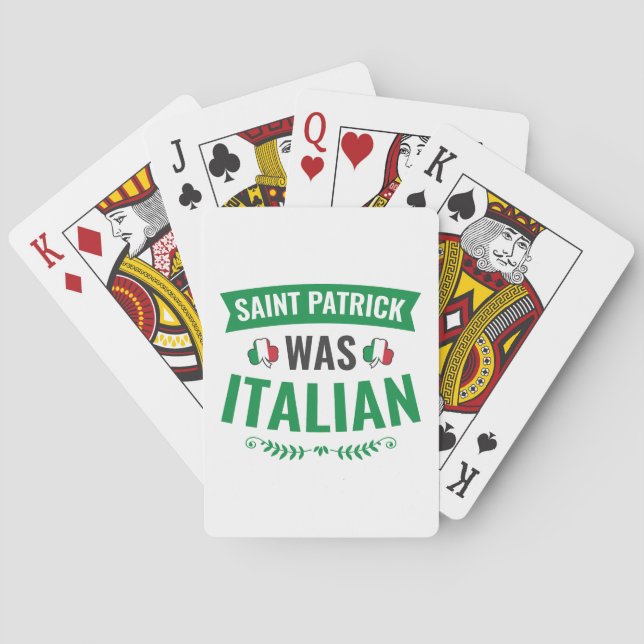 Saint Patrick war der italienische St Patricks Day Spielkarten (Rückseite)