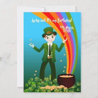 Saint Patrick's Birthday Boy Vielen Dank Einladung