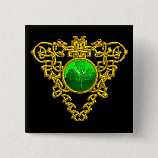 SAINT PATRICK'S CELTIC HERART BUTTON (Vorderseite)