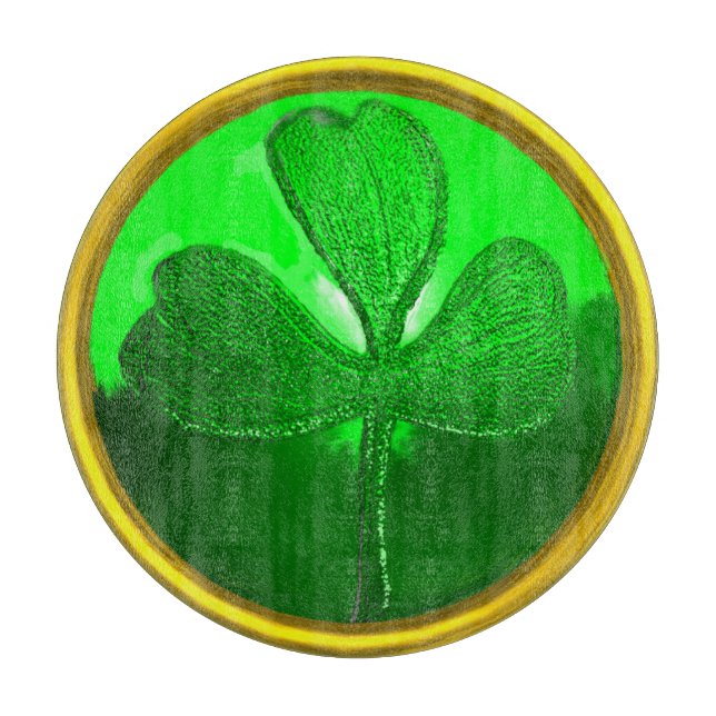 SAINT PATRICK'S CELTIC HERART, KLEEBLATT SCHNEIDEBRETT (Vorderseite)