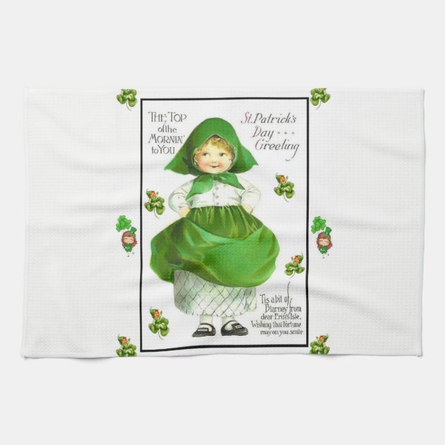 saint patricks cuisine verte serviette (Horizontal)