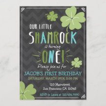 Saint Patrick's Day 4 Feuille Clover Invitation d'