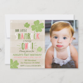 Saint Patrick's Day 4 Feuille Clover Invitation d'