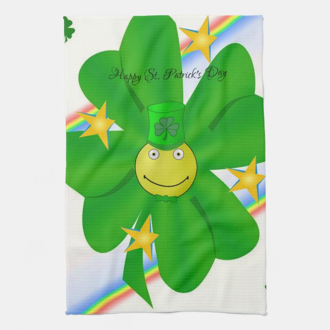 Saint Patrick's Day Cuisine Shamrock serviette mai (Vertical)
