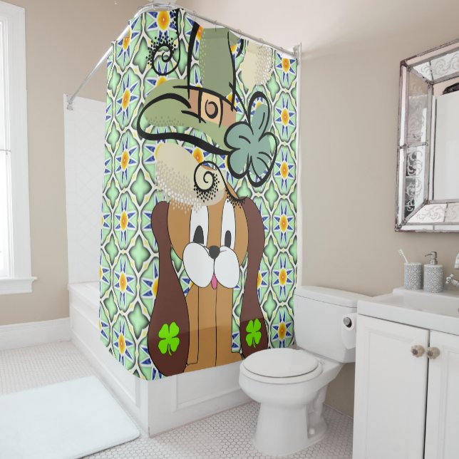 Saint Patrick's Day Duschvorhang Hund (Beispiel)