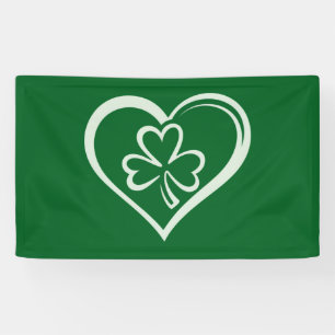 Saint Patrick's Day Funny Kleeblatt Herz Irish Banner