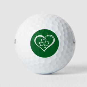 Saint Patrick's Day Funny Kleeblatt Herz Irish Golfball