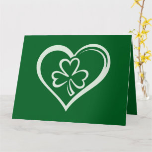 Saint Patrick's Day Funny Kleeblatt Herz Irish Karte