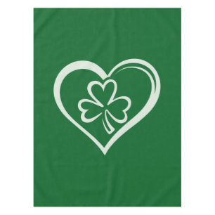 Saint Patrick's Day Funny Kleeblatt Herz Irish Tischdecke