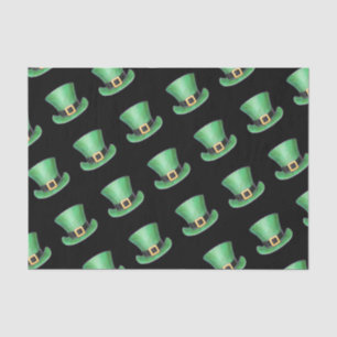 Saint Patrick's Day Green Top Hat Muster auf schwa Seidenpapier