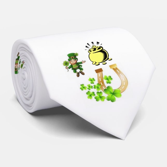 Saint Patrick's Day Hommes Designer Cravate (Roulé)