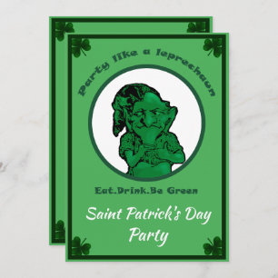 Saint Patrick's Day Invitation du parti Leprechan