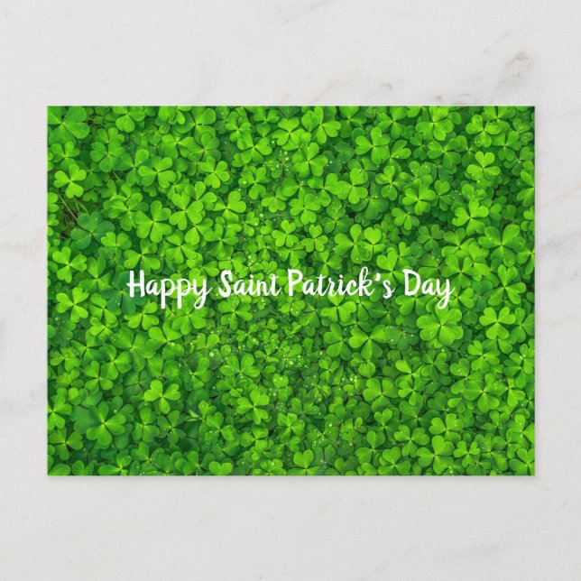 Saint Patrick's Day Irish Green Kleeblatt Postkarte (Vorderseite)