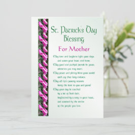 Saint Patrick's Day Irish Segen für Mutter Holi Feiertagskarte
