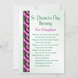Saint Patrick's Day Irish Sessing für Tochter H Feiertagskarte