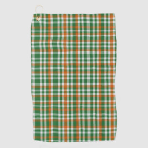 Saint Patrick's Day Irland Flaggenfarbener Gingham Golfhandtuch