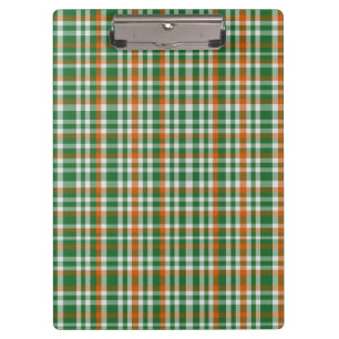 Saint Patrick's Day Irland Flaggenfarbener Gingham Klemmbrett