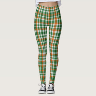 Saint Patrick's Day Irland Flaggenfarbener Gingham Leggings