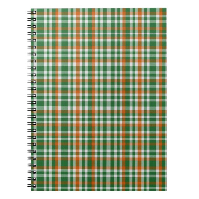 Saint Patrick's Day Irland Flaggenfarbener Gingham Notizblock (Vorderseite)