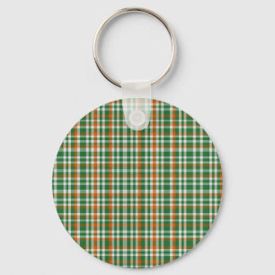 Saint Patrick's Day Irland Flaggenfarbener Gingham Schlüsselanhänger