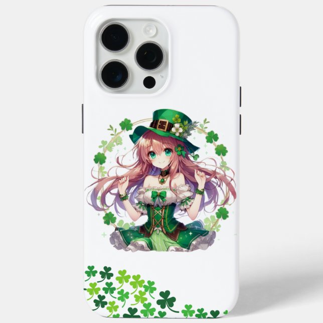 Saint Patrick's Day Klee Mädchen Case-Mate iPhone Hülle (Rückseite)