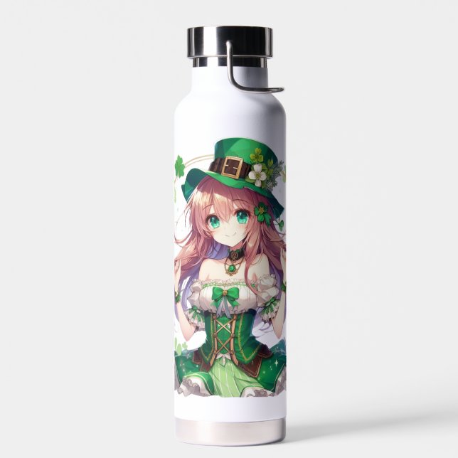 Saint Patrick's Day Klee Mädchen Trinkflasche (Links)