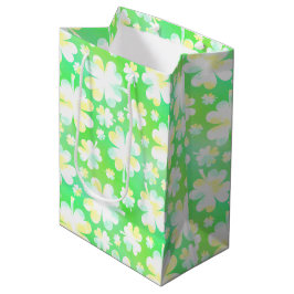 Saint Patrick's Day Kleeblatts Retro Wasserfarbe Mittlere Geschenktüte