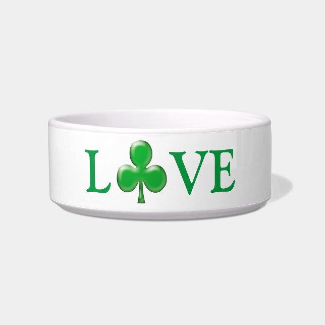 Saint Patrick's Day Liebe Green Clover Kleeblatt Napf (Vorderseite)