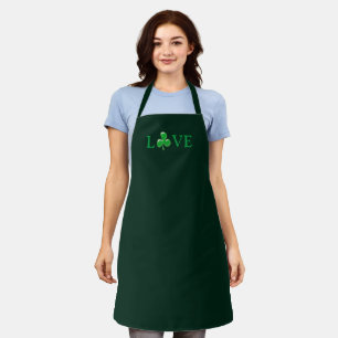 Saint Patrick's Day Liebe Green Clover Kleeblatt Schürze