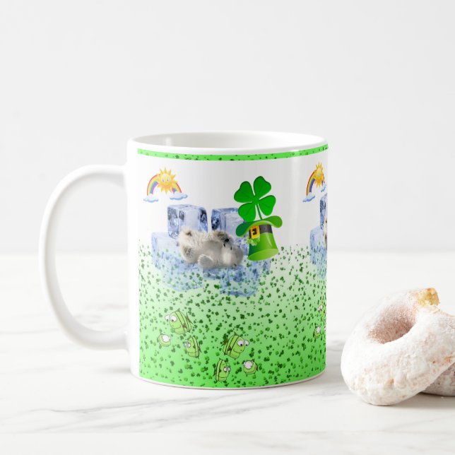 Saint Patrick's Day Mug Polar Bear (Avec donut)